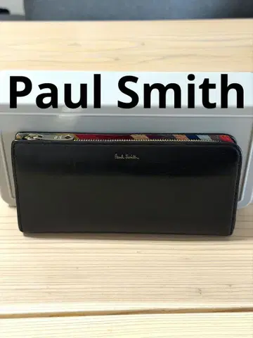 폴스미스 장지갑 여성용 블랙 스월 스트라이프 멀티