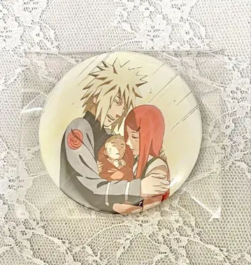 NARUTO 나루토 질풍전 원작 그림 캔뱃지 우즈마키 미나토 쿠시나