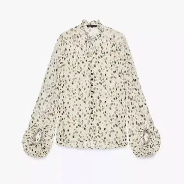 ZARA 도트 무늬 블라우스