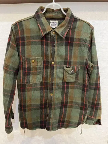 Pherrow's Shirt 플란넬 셔츠 36 사이즈 그린 계열 체크