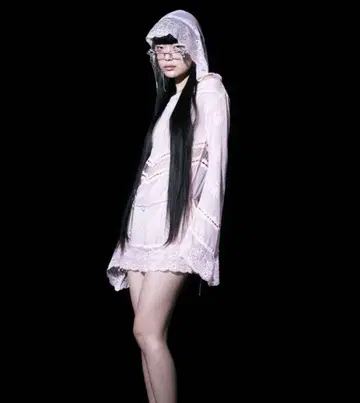 neith. Veil Off-shoulder Dress(Pink)