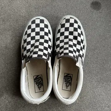VANS 체크 무늬 슬립온