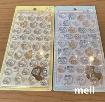 치이카와 (먼작귀) 모자 꽁지 드롭 씰 2점