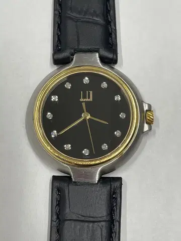 dunhill 쿼츠 손목시계 12P 다이아