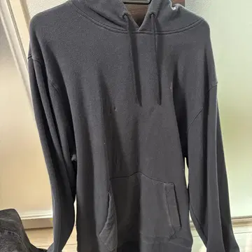Volcom 다크 그레이 후드 부착 후드티