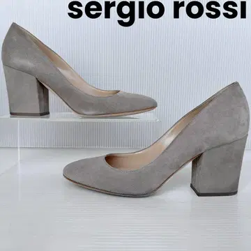 세르지오로시 와이드 힐 펌프스 신발 sergio rossi 35 스웨이드
