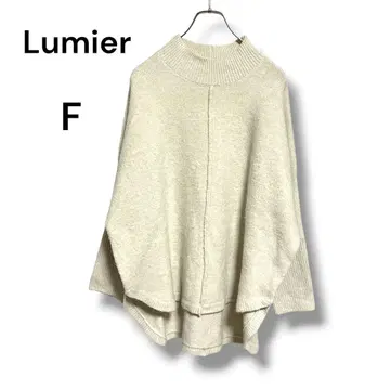 Lumier 슬릿 디테일 돌먼 슬리브 니트 풀오버