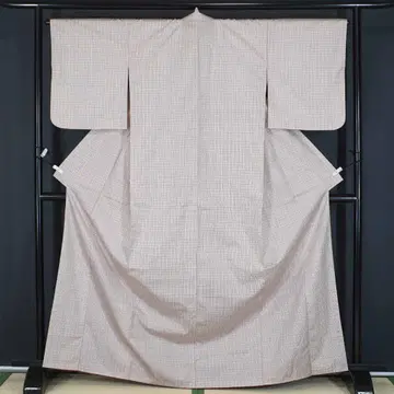 미사용 인기 화이트 세로줄 격자 순수 실크  165cm a577