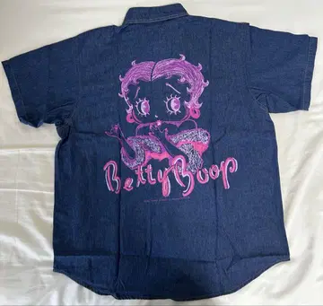 Betty Boop 데님 반팔 셔츠