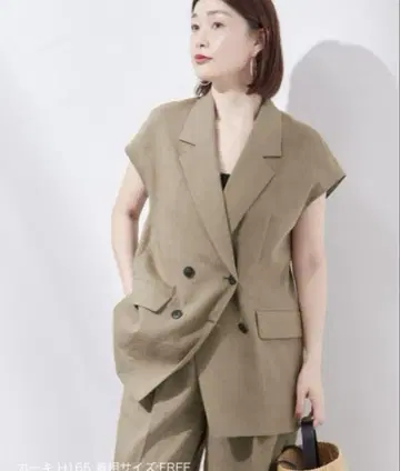 JOURNAL STANDARD L'essage 린넨 돌먼 자켓
