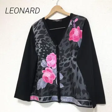 LEONARD 레오나르 울 실크 가디건