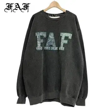 미사용 새상품 FAF (에프에이 에프) 로고 맨투맨 XL 블랙