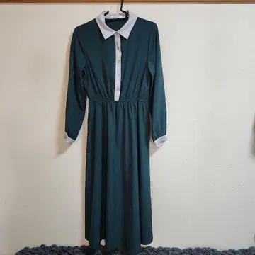 OLIVE des OLIVE 벨트 부착 클레릭 셔츠 원피스