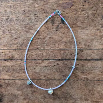 mybracelet 앤티크 비즈 하트 참 목걸이