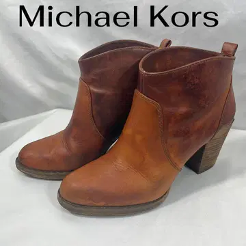 Michael Kors 마이클코어스 브라운 부티 중간 굽