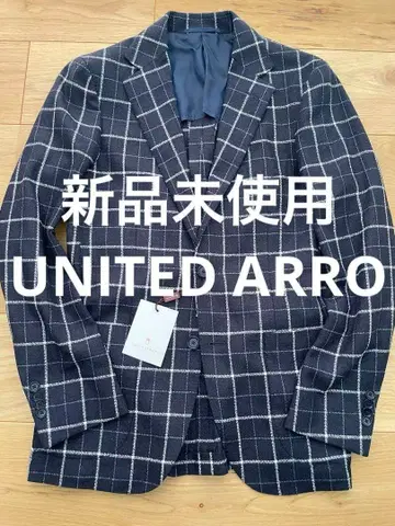 미사용 새상품 UNITED ARROWS 테일러드 자켓 윈도우페인 44