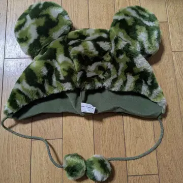 디즈니 미키 카모 패턴 카모플라쥬 패턴 팬 캡 모자