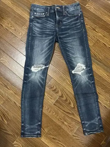 새상품급 레어 컬러 AMERICAN EAGLE 스키니 데님 데미지 가공