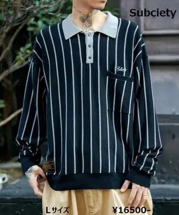 Subciety 럭비 셔츠 니트 L 사이즈