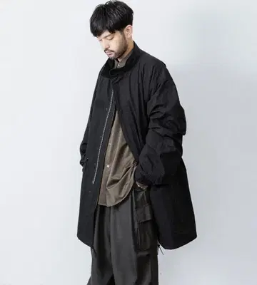 ANTHEM A NYLON COTTON MILITARYOVER COATO