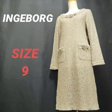 INGEBORG 잉게보그 니트 레이스 원피스 꽃무늬 사이즈 9