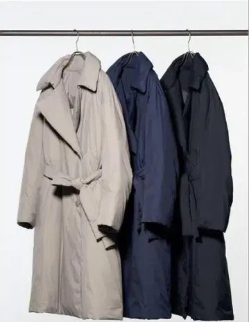 UNIQLO 다운 벨티드 롱 코트 블랙 S