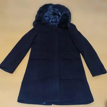 앙데팡당 퍼 후드 코트 블랙 M