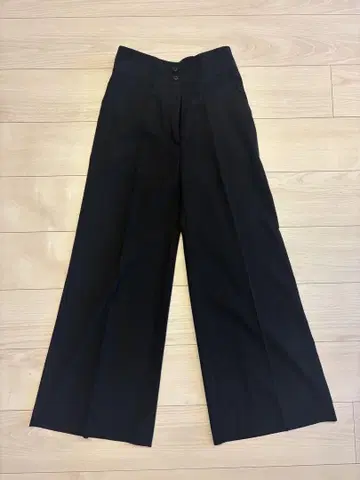 DRIES VAN NOTEN 블랙 와이드 팬츠 34