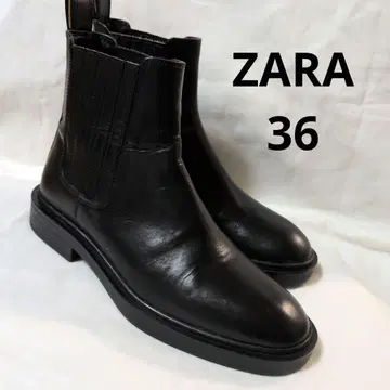 새상품급 ZARA 자라 앵클부츠 사이드 고어 부츠 블랙 36
