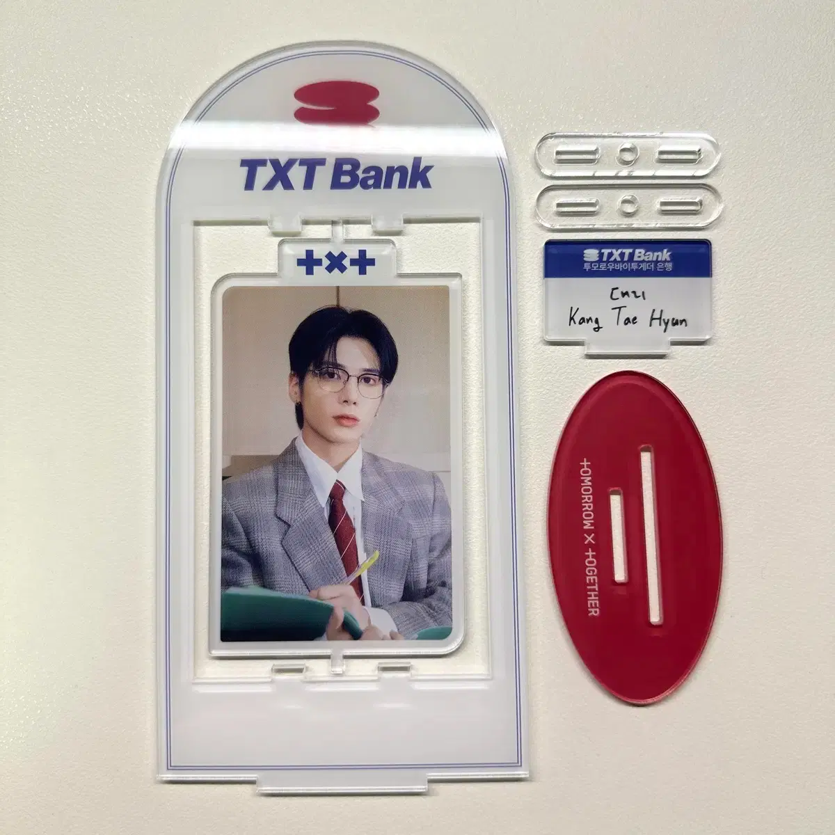 TXT Bank Taehyun Kang Taehyun Employee ID Poca Holder TXT Bank Acrylic Stand