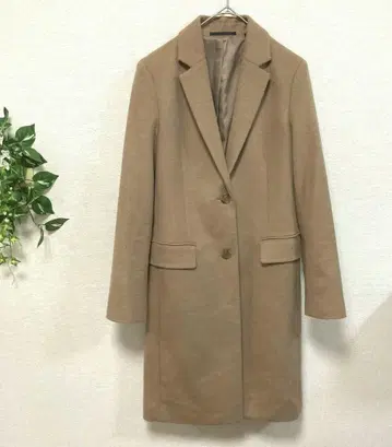 유니클로 울 캐시미어 체스터 코트 베이지 S