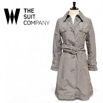 새상품급 THE SUIT COMPANY 트렌치코트 그레이 벨트 포함 M