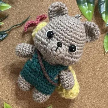 립 케이스 뜨개질 인형 곰