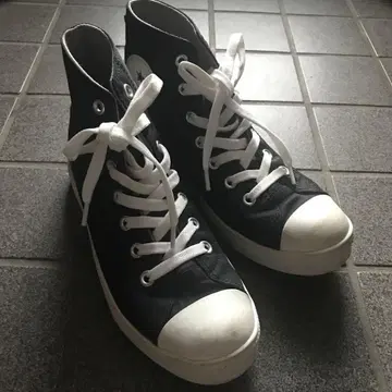 CONVERSE 블랙 하이컷 스니커즈 방수