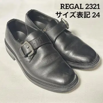 REGAL 리갈 24 남성용 블랙 몽크 스트랩 가죽 신발