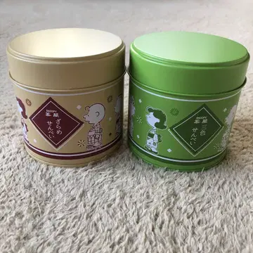 SNOOPY 찻집 빈 캔 2개 세트