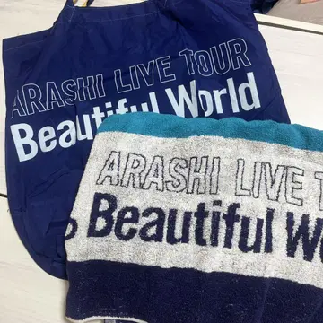 아라시 Beautiful World 굿즈 백 후드 타월