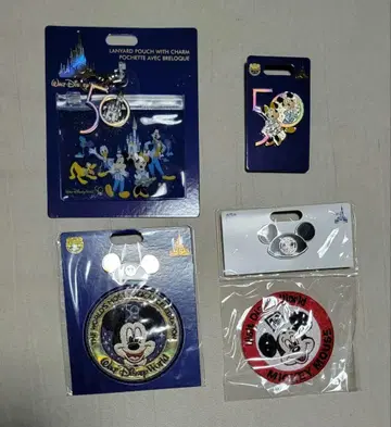 미키마우스 WDW 50주년 기념 핀 배지 세트