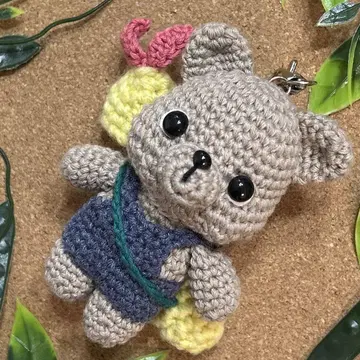 립 케이스 뜨개질 인형 곰 새우튀김