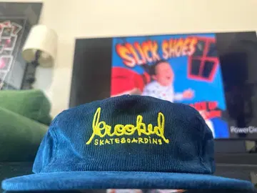 USA KROOKED skateboards 코듀로이 캡 파랑