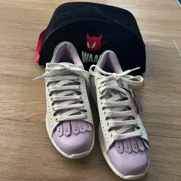 미사용 새상품 - WAAC 스니커즈 골프 화이트/라벤더/그린