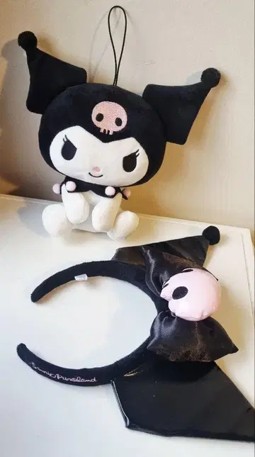 쿠로미 세트 봉제 인형 머리띠
