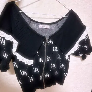 AnkRouge 프론트 ZIP 모노그램 TOPS