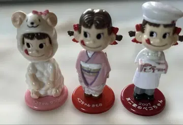 페코짱 고개 흔들 인형 피규어 3개 세트