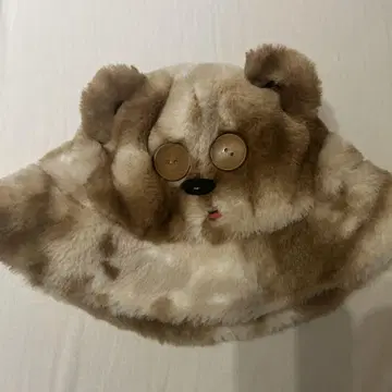 곰 얼굴 인조 모피 모자