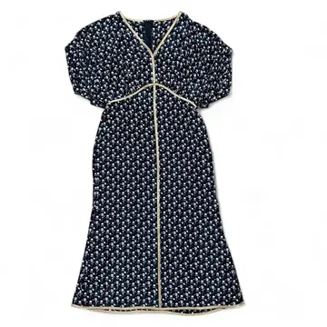 마메쿠로구치 Silk Pedicel Dress 원피스 블랙 실크