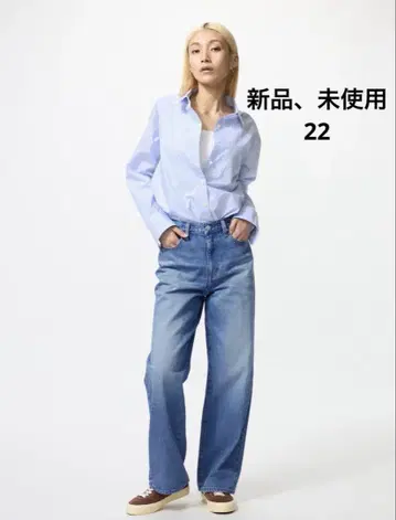 UNIQLO 와이드 스트레이트 청바지 22