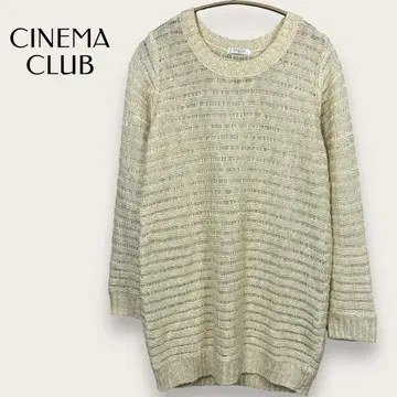 CINEMA CLUB 크루넥 니트 엘레강트 여성용 가을/겨울 라메