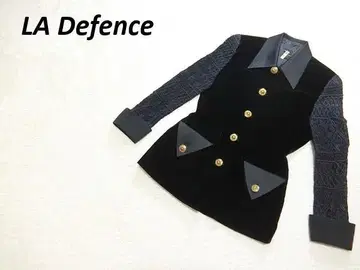 컨디션 최상 라디파네스 주네비비안 소매 자수 벨벳 자켓 블랙