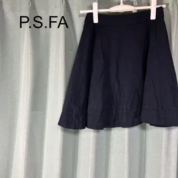 P.S.FA 네이비 플레어 스커트 무릎 기장 블랙 7